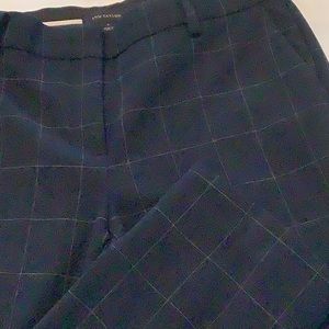Ann Taylor navy windowpane pants size 4